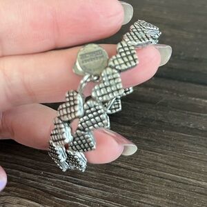 Alex and Ani Vintage 66 Silver heart wrap bracelet